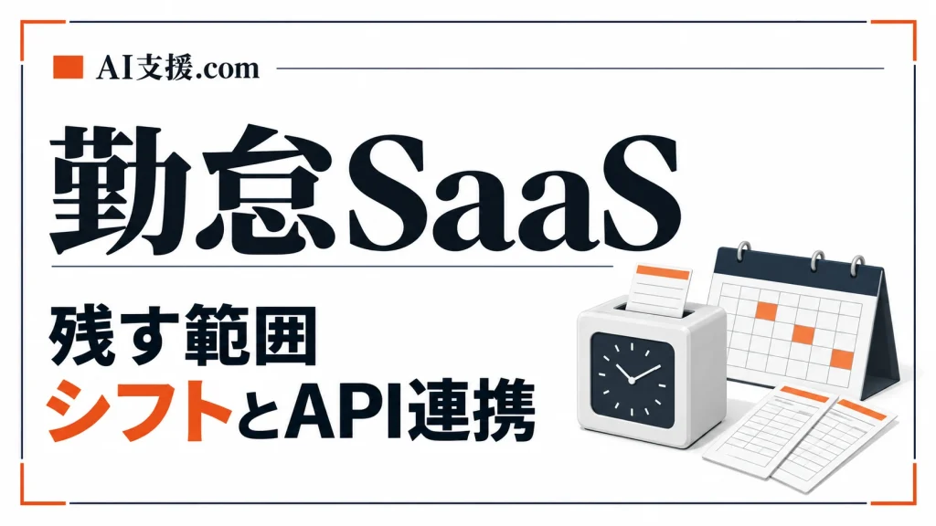 KING OF TIME・ジョブカン勤怠はどこまで残すか｜シフト作成とAPI連携の制約