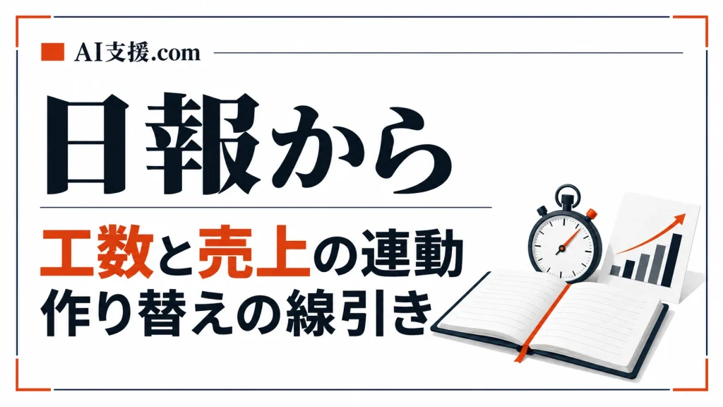 gamba!・nanotyの日報｜案件別の工数と売上の連動｜作り替えの線引き