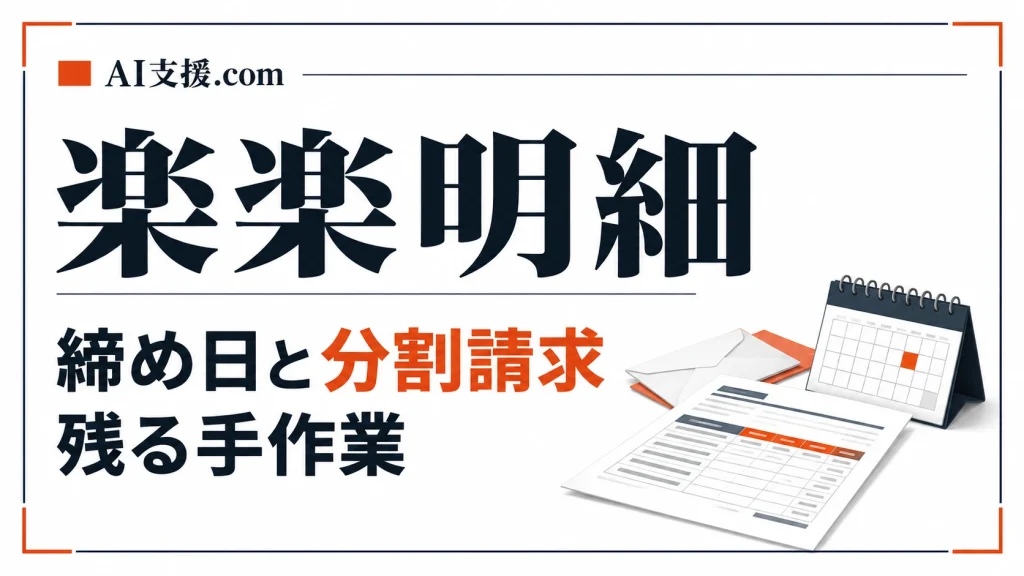 楽楽明細のメリット・デメリット｜締め日や分割請求の手作業はどこまで残る？