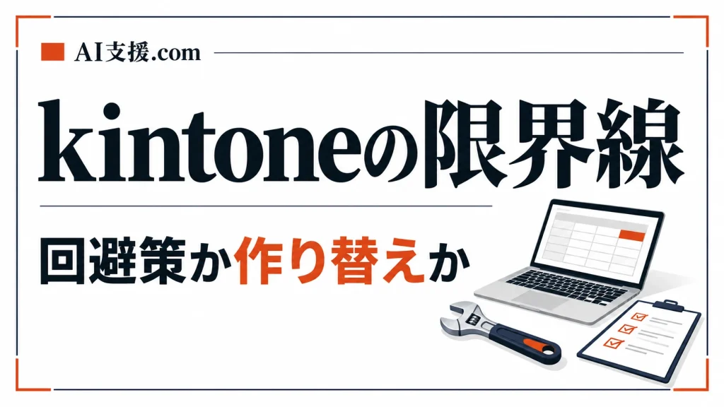 kintoneでできないこと6パターン｜標準機能の限界と回避策、作り替えの分岐点