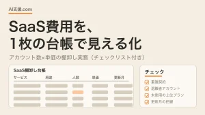 SaaS費用を1枚の台帳で見える化 — アカウント数×単価の棚卸し実務