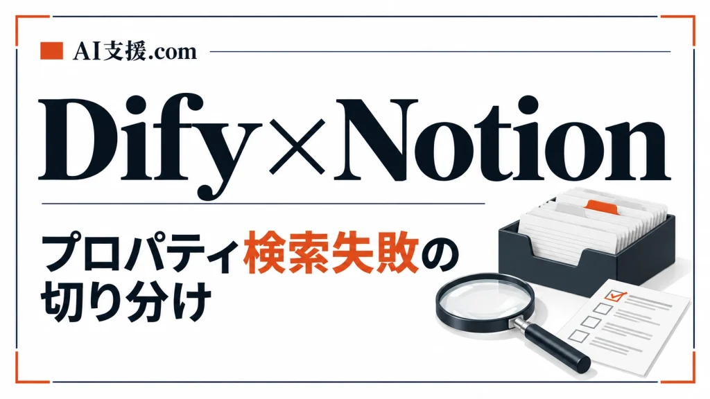 DifyでNotionプロパティ検索の失敗を切り分ける手順