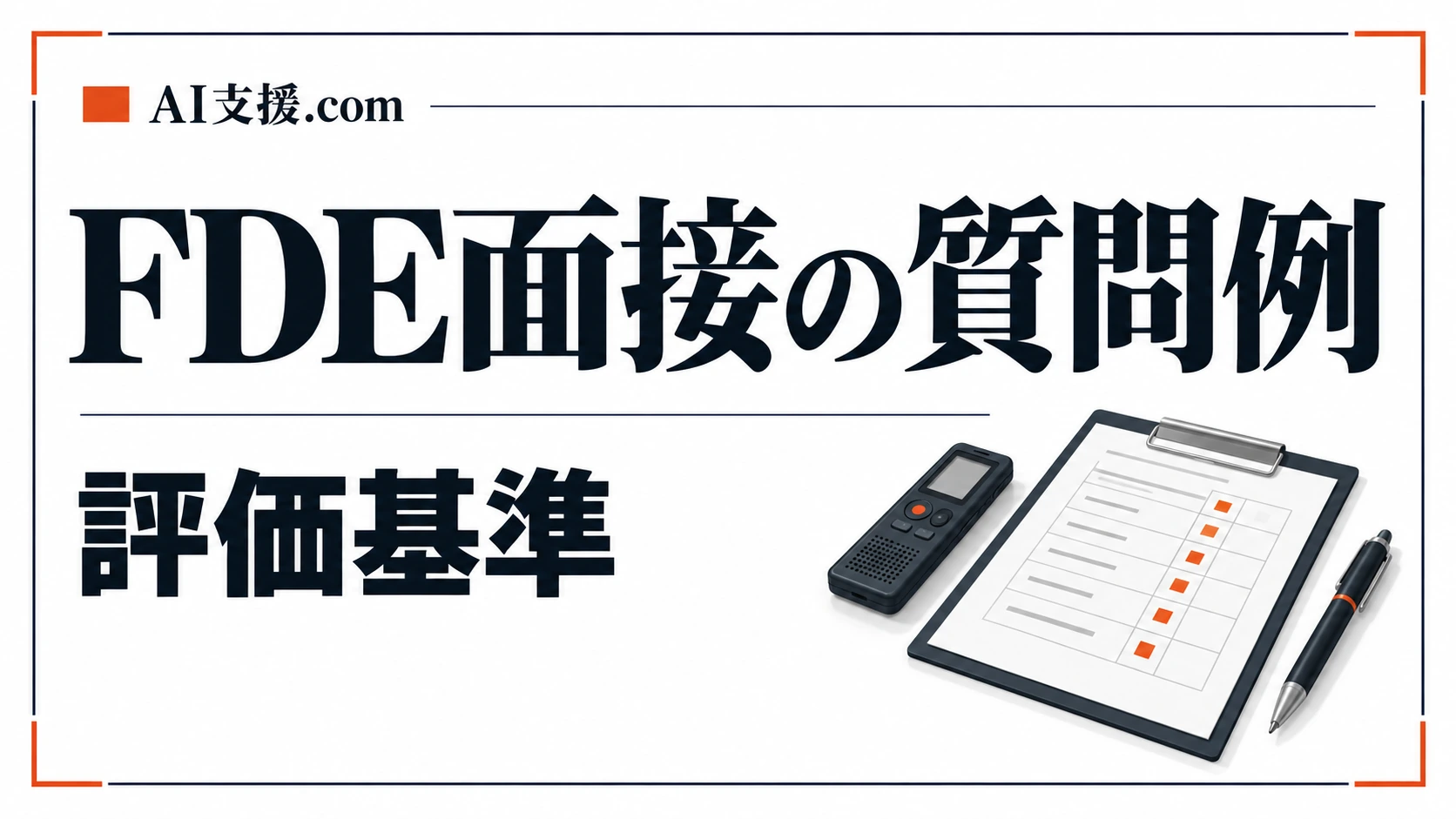 FDE面接の質問例と評価基準