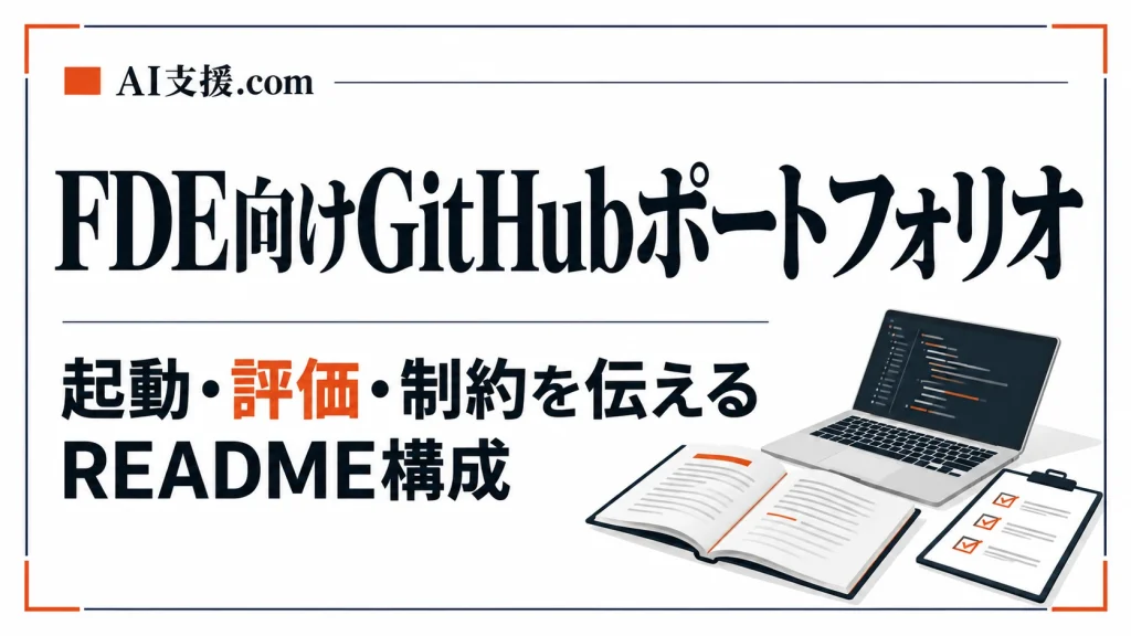 FDE向けGitHubポートフォリオ｜起動・評価・制約を伝えるREADME構成