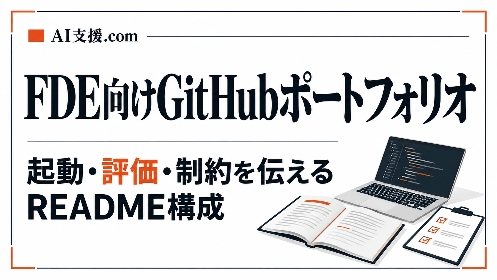 FDE向けGitHubポートフォリオ｜起動・評価・制約を伝えるREADME構成